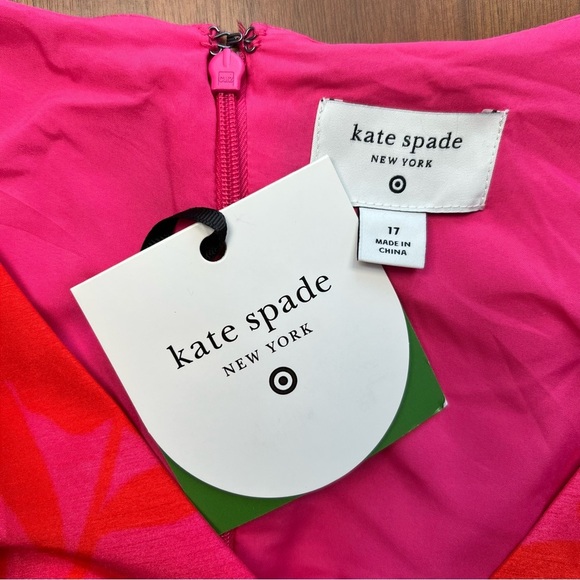 Kate Spade Pink Floral Peplum Sleeveless Midi Dress, 17 - Picture 5 of 8